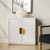 2-Door Storage Cabinet - 32.25" - White and Gold - IMAGE 2