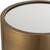 Mirrored Top Cylindrical End Table - 24" - Brass - IMAGE 4