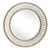 Textured Glass Round Wall Mirror - 40.5" - Brushed Gold Finish - IMAGE 4