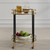 Two Tier Round Bar Serving Cart - 29.75" - Black and Gold - IMAGE 3