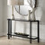 Console Sofa Table with Glass Top - 55.25" - Black - IMAGE 3