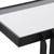 Console Sofa Table with Glass Top - 55.25" - Black