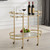 2 Tier Mirrored Top Bar Serving Cart - 33.5" - Gold - IMAGE 3