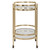 2 Tier Mirrored Top Bar Serving Cart - 33.5" - Gold - IMAGE 5