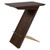 Contemporary Z Shaped Accent Table - 22" - Brown and Brass Tone