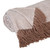 Herringbone Cotton Throw Blanket with Tassels - 50" x 60" - Beige and Brown - IMAGE 3
