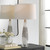 Slender Glass Base Table Lamp with Tapered Drum Shade - 28.75" - White and Gray - IMAGE 2