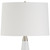 Slender Glass Base Table Lamp with Tapered Drum Shade - 28.75" - White and Gray