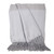 Herringbone Cotton Throw Blanket with Tassels - 50" x 60" - Gray - IMAGE 1
