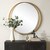 Round Wall Mirror - 36" - Antiqued Gold Leaf Finished - IMAGE 2