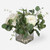 Hydrangea Tabletop Artificial Bouquet in a Vase - 16" - Green and White - IMAGE 3
