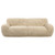 Artificial Sheepskin Rounded Sofa - 96" - Caramel Brown - IMAGE 1