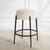 Faux Shearling Plush Counter Stool - 26" - Black and White - IMAGE 4