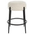 Faux Shearling Plush Counter Stool - 26" - Black and White - IMAGE 5