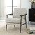 Textured Accent Chair with Oak Arms - 33" - Brown and Beige - IMAGE 2