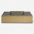 Rectangular Box with Lift Off Lid - 14" - Gray and Brass Finish - IMAGE 1