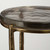 Chiseled Base End Accent Table with Glass Top - 22.5" - Antique Brass - IMAGE 4