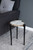 Agate Side Table with Metal Legs - 17.75" - Black and White - IMAGE 3