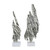 Tree Bark Statuaries with Marble Base - 27" - Silver - Set of 2 - IMAGE 2