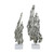 Tree Bark Statuaries with Marble Base - 27" - Silver - Set of 2 - IMAGE 5