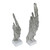 Tree Bark Statuaries with Marble Base - 27" - Silver - Set of 2 - IMAGE 6