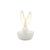 Bunny Shaped Ceramic Trinket Tray - 5.5" - White and Gold - IMAGE 2