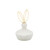 Bunny Shaped Ceramic Trinket Tray - 5.5" - White and Gold - IMAGE 3