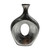 Ceramic Cut Out Scratched Oval Vase - 13" - Silver - IMAGE 1