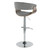 44.5" Vintage Mod Mid-Century Modern Adjustable Barstool with Swivel in Walnut and Light Grey - IMAGE 4