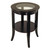 22.5" Dark Espresso Elegant Genoa Round Shaped Glass Top End Table - IMAGE 1