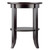 22.5" Dark Espresso Elegant Genoa Round Shaped Glass Top End Table - IMAGE 2