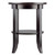 22.5" Dark Espresso Elegant Genoa Round Shaped Glass Top End Table - IMAGE 3