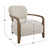 Faux Shearling Accent Chair - 38" - Cream and Brown