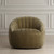 Chambray Chenille Upholstered Swivel Chair - 37" - Moss Green - IMAGE 1