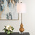 Seeded Glass Buffet Lamp with Drum Shade - 36" - Brown - IMAGE 1