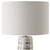 Glazed and Ribbed Table Lamp with Drum Shade - 29.5" - White and Beige - IMAGE 6