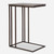 Rectangular Travertine Top Accent End Table - 23" - IMAGE 2