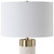 Faux Shagreen Cylindrical Table Lamp - 27.75" - White - IMAGE 5