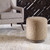 Upholstered Foot Pouf Ottoman - 18" - Gray and Brown - IMAGE 1
