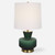 Glass Base Table Lamp with Tapered Shade - 28" - Green - IMAGE 2