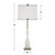Glossy Curvy Base Table Lamp - 34" - White - IMAGE 4