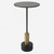 Accent Table with Glass Top - 23.75" - Black and Brass Finish - IMAGE 2