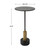 Accent Table with Glass Top - 23.75" - Black and Brass Finish - IMAGE 4