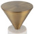 Drink Table with Inverted Conical Top - 20.25" - Brushed Brass and White - IMAGE 3