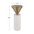 Drink Table with Inverted Conical Top - 20.25" - Brushed Brass and White - IMAGE 4