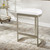 Backless Counter Stool - 26" - Silver and White - IMAGE 3