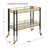 Tempered Glass Top Rectangular Bar Cart - 32.75" - Gold and Black - IMAGE 4
