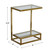 Double Floating Glass Accent Table - 24.25" - Clear and Brass Finish - IMAGE 3