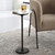 Crystal Top Accent Table - 24.75" - Brown and Clear - IMAGE 1