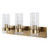 3-Light Antique Brass Cylindrical Wall Sconce - 23" - IMAGE 5